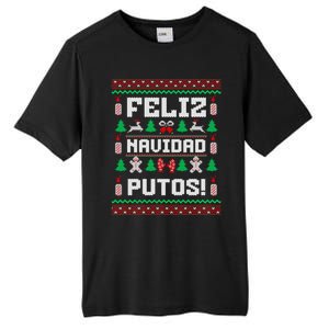 Feliz Navidad Putos Funny Christmas Sweater Design Tall Fusion ChromaSoft Performance T-Shirt