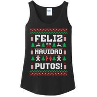 Feliz Navidad Putos Funny Christmas Sweater Design Ladies Essential Tank