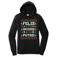 Feliz Navidad Putos Funny Christmas Sweater Design Women's Pullover Hoodie