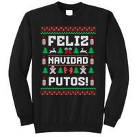 Feliz Navidad Putos Funny Christmas Sweater Design Tall Sweatshirt