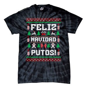 Feliz Navidad Putos Funny Christmas Sweater Design Tie-Dye T-Shirt