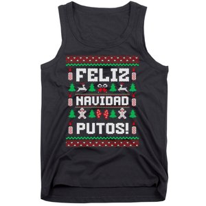 Feliz Navidad Putos Funny Christmas Sweater Design Tank Top