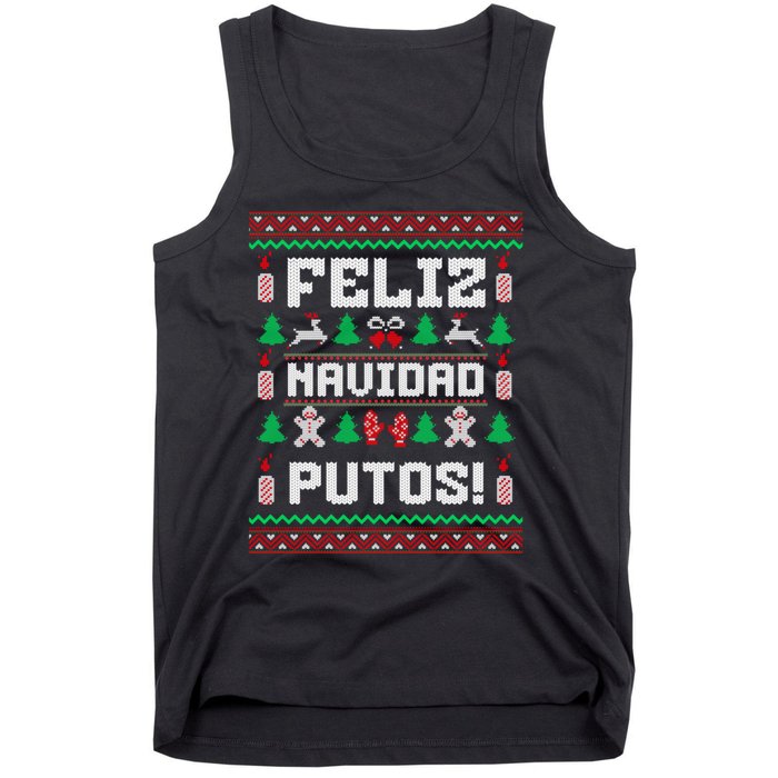 Feliz Navidad Putos Funny Christmas Sweater Design Tank Top