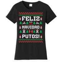 Feliz Navidad Putos Funny Christmas Sweater Design Women's T-Shirt