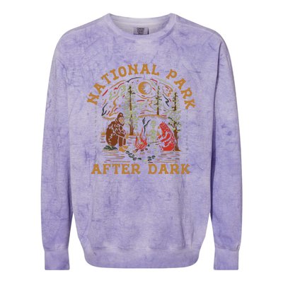 Funny National Park After Dark Colorblast Crewneck Sweatshirt