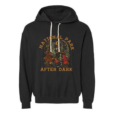 Funny National Park After Dark Garment-Dyed Fleece Hoodie