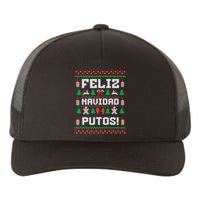 Feliz Navidad Putos Funny Mexican Christmas Sweater Design Sweatshirt Yupoong Adult 5-Panel Trucker Hat