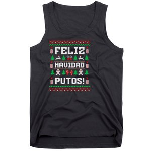 Feliz Navidad Putos Funny Mexican Christmas Sweater Design Sweatshirt Tank Top