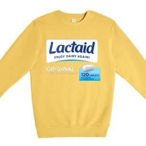 Funny Nurse Pharmacy Halloween Costume Lactaid Premium Crewneck Sweatshirt