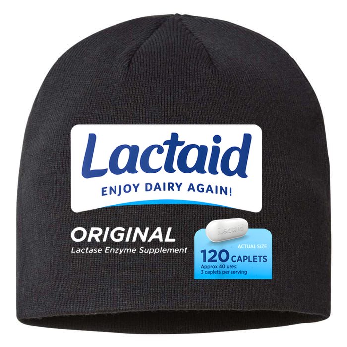 Funny Nurse Pharmacy Halloween Costume Lactaid Sustainable Beanie