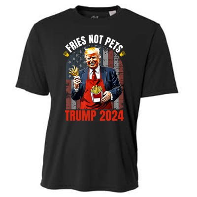 Fries Not Pets Trump 2024 Satirical Graphic Cooling Performance Crew T-Shirt