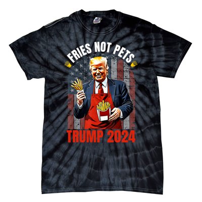 Fries Not Pets Trump 2024 Satirical Graphic Tie-Dye T-Shirt