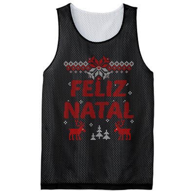 Feliz Natal Portuguese Merry Christmas Gift Idea Mesh Reversible Basketball Jersey Tank