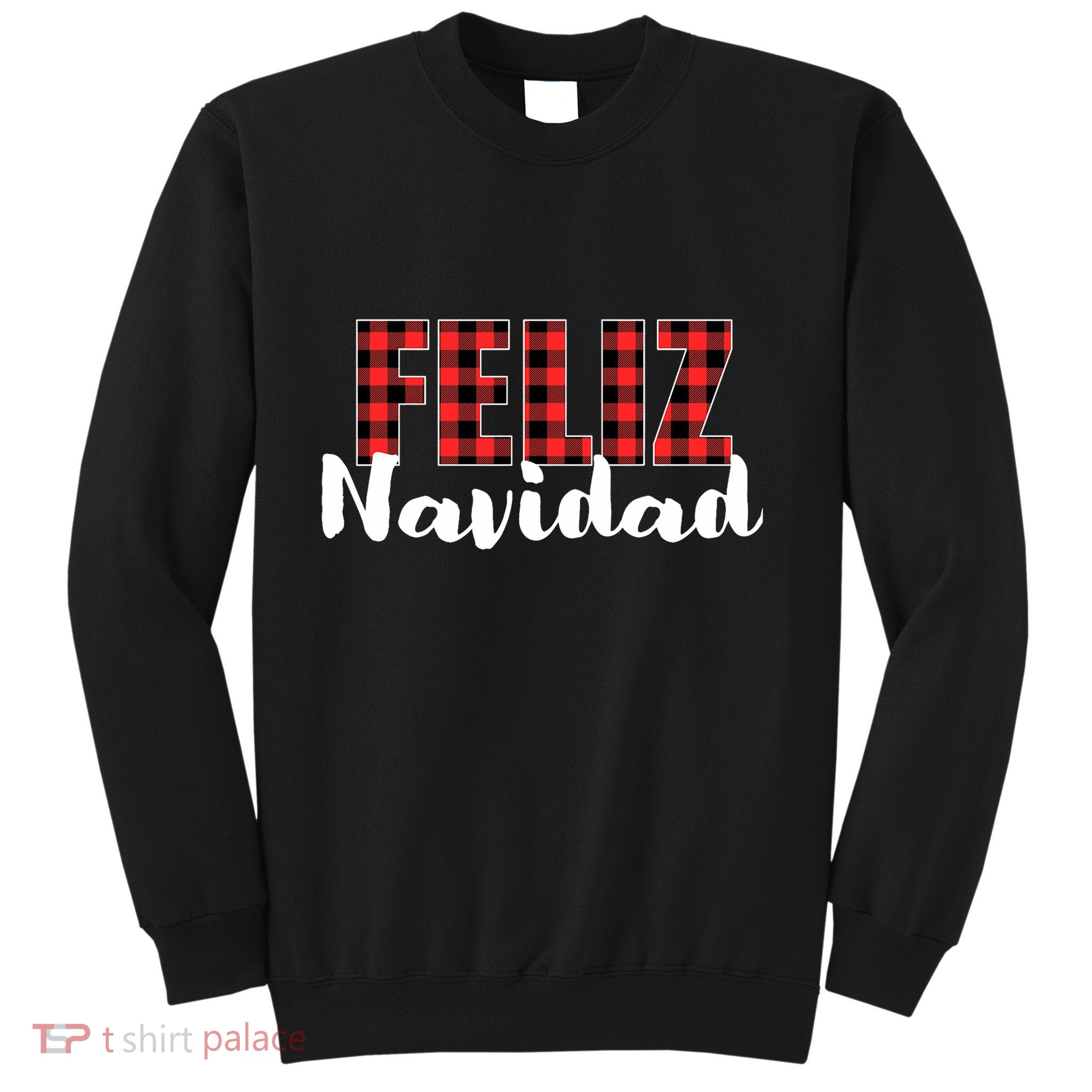 Feliz Navidad Plaid Christmas Spanish Family Sweatshirt