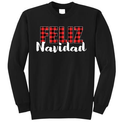 Feliz Navidad Plaid Christmas Spanish Family Sweatshirt