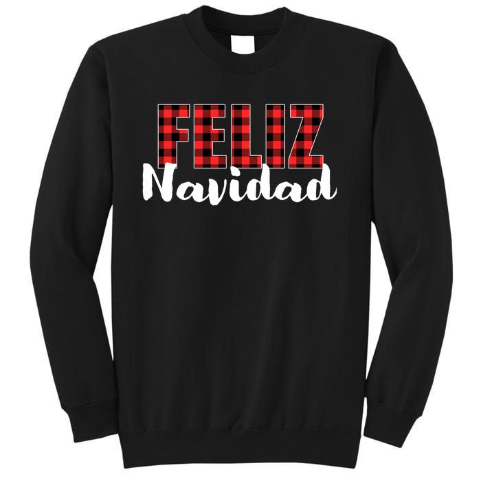 Feliz Navidad Plaid Christmas Spanish Family Sweatshirt