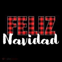 Feliz Navidad Plaid Christmas Spanish Family Tall T-Shirt