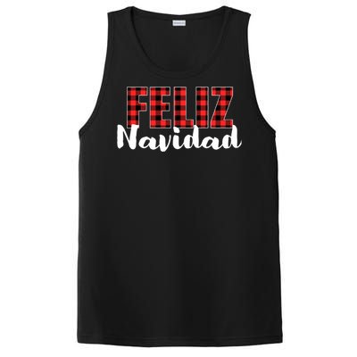 Feliz Navidad Plaid Christmas Spanish Family PosiCharge Competitor Tank