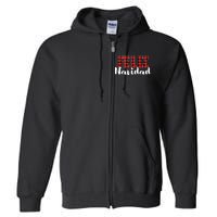 Feliz Navidad Plaid Christmas Spanish Family Full Zip Hoodie