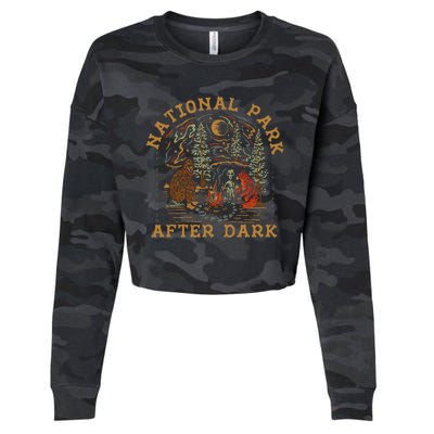 Funny National Park After Dark Cropped Pullover Crew