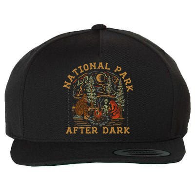 Funny National Park After Dark Wool Snapback Cap