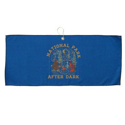 Funny National Park After Dark Large Microfiber Waffle Golf Towel