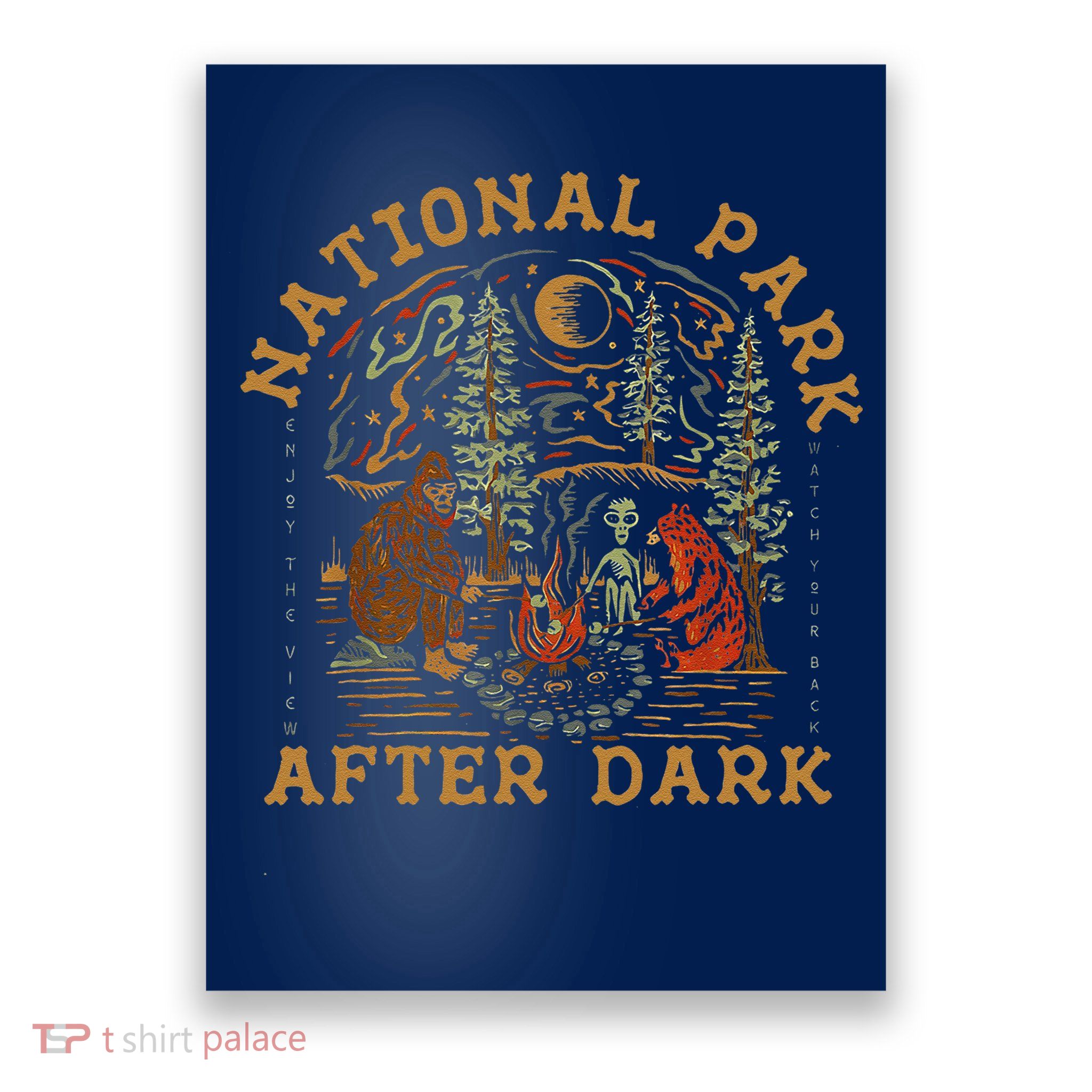 Funny National Park After Dark Poster