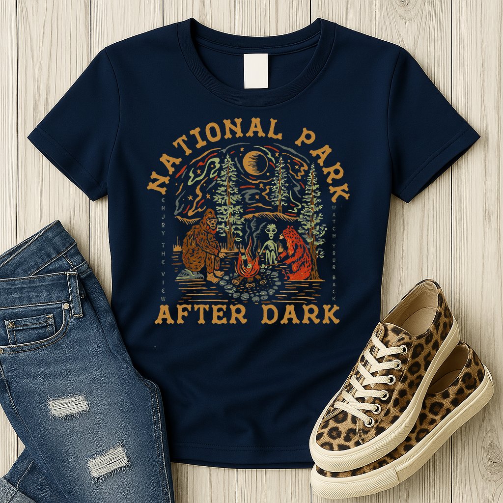 Funny National Park After Dark Womens T-Shirt