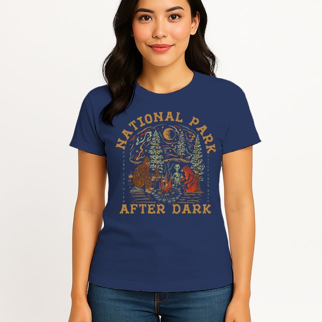 Funny National Park After Dark Womens T-Shirt