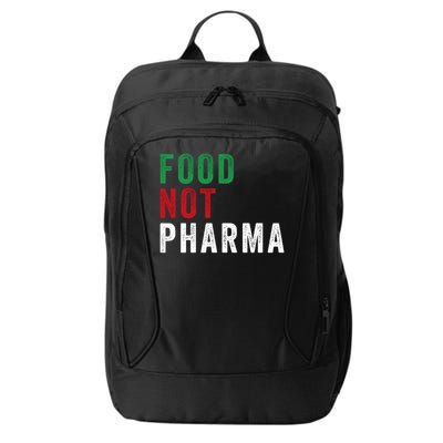 Food Not Pharma Nutraceuticals Natural Organic Nutrition City Backpack