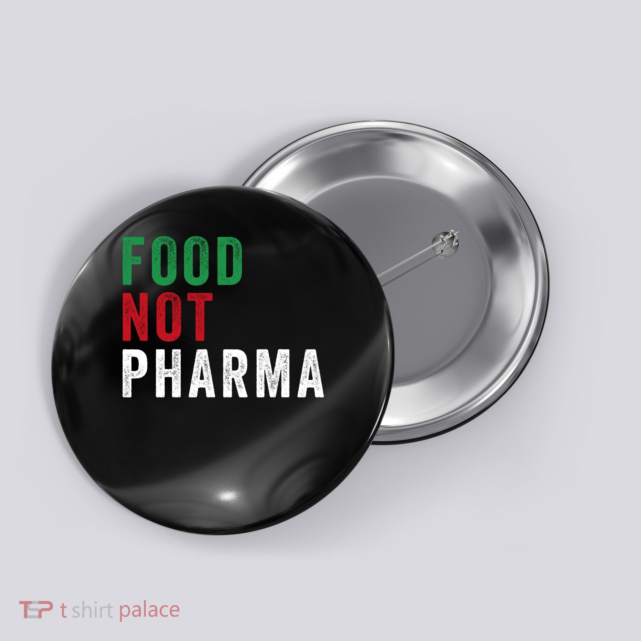 Food Not Pharma Nutraceuticals Natural Organic Nutrition Button