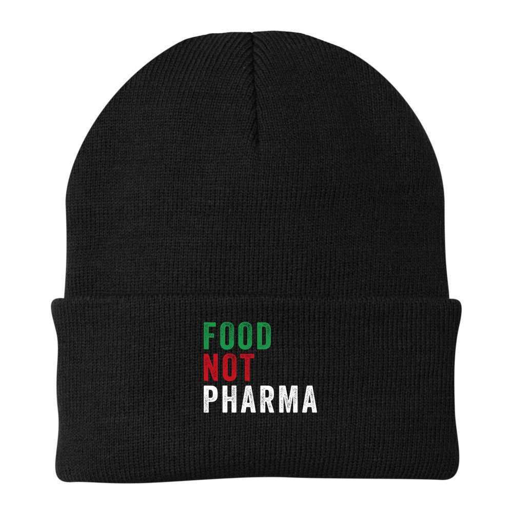 Food Not Pharma Nutraceuticals Natural Organic Nutrition Beanie