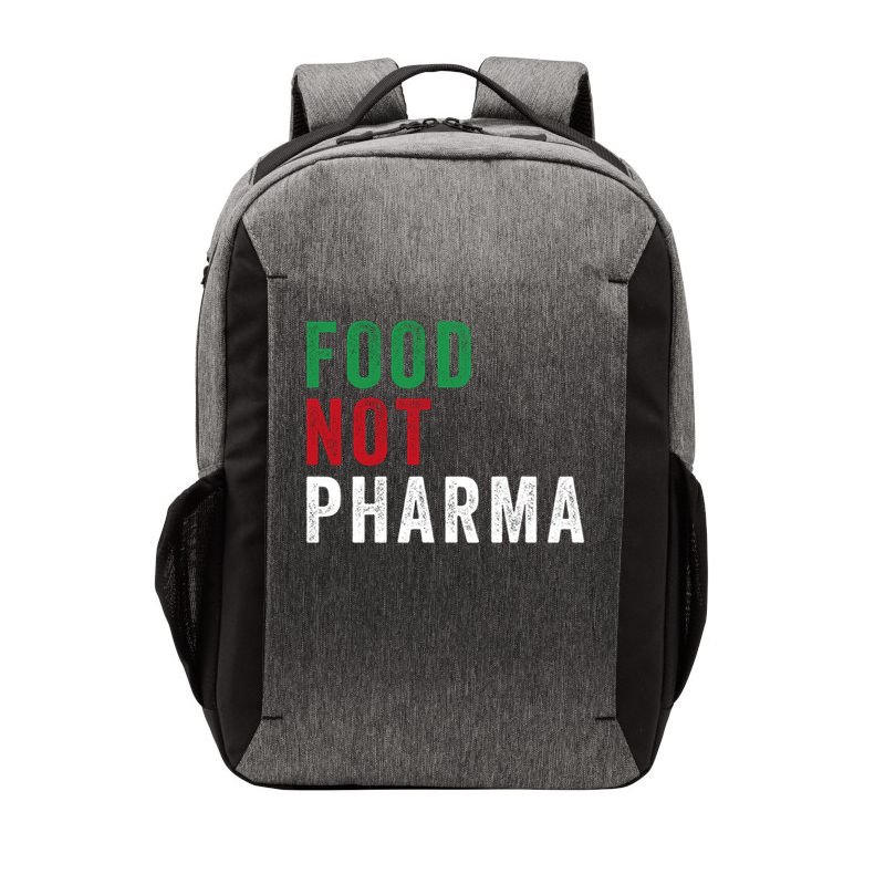 Food Not Pharma Nutraceuticals Natural Organic Nutrition Vector Backpack