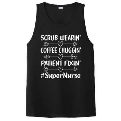 Funny Nurse Practitioner Coffee Lover Super Nurse Gift PosiCharge Competitor Tank