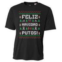 Feliz Navidad Putos Funny Mexican Christmas Sweater Gift Cooling Performance Crew T-Shirt