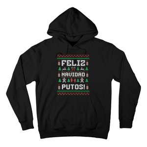 Feliz Navidad Putos Funny Mexican Christmas Sweater Gift Hoodie