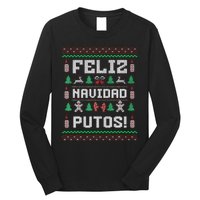 Feliz Navidad Putos Funny Mexican Christmas Sweater Gift Long Sleeve Shirt