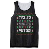 Feliz Navidad Putos Funny Mexican Christmas Sweater Gift Mesh Reversible Basketball Jersey Tank