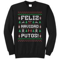 Feliz Navidad Putos Funny Mexican Christmas Sweater Gift Tall Sweatshirt