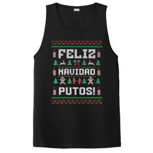 Feliz Navidad Putos Funny Mexican Christmas Sweater Gift PosiCharge Competitor Tank