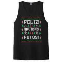 Feliz Navidad Putos Funny Mexican Christmas Sweater Gift PosiCharge Competitor Tank