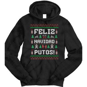 Feliz Navidad Putos Funny Mexican Christmas Sweater Gift Tie Dye Hoodie