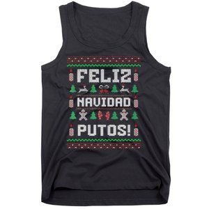 Feliz Navidad Putos Funny Mexican Christmas Sweater Gift Tank Top