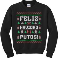 Feliz Navidad Putos Funny Mexican Christmas Sweater Gift Kids Sweatshirt