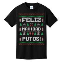 Feliz Navidad Putos Funny Mexican Christmas Sweater Gift Kids T-Shirt