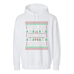 Feliz Navidad Putos Funny Mexican Christmas Sweater Gift Garment-Dyed Fleece Hoodie