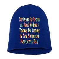 Funny National Popcorn Day Jan 19th Meaningful Gift Short Acrylic Beanie