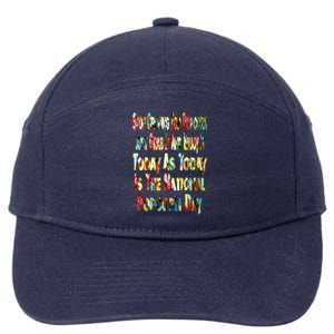 Funny National Popcorn Day Jan 19th Meaningful Gift 7-Panel Snapback Hat