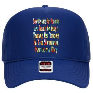 Funny National Popcorn Day Jan 19th Meaningful Gift High Crown Mesh Back Trucker Hat