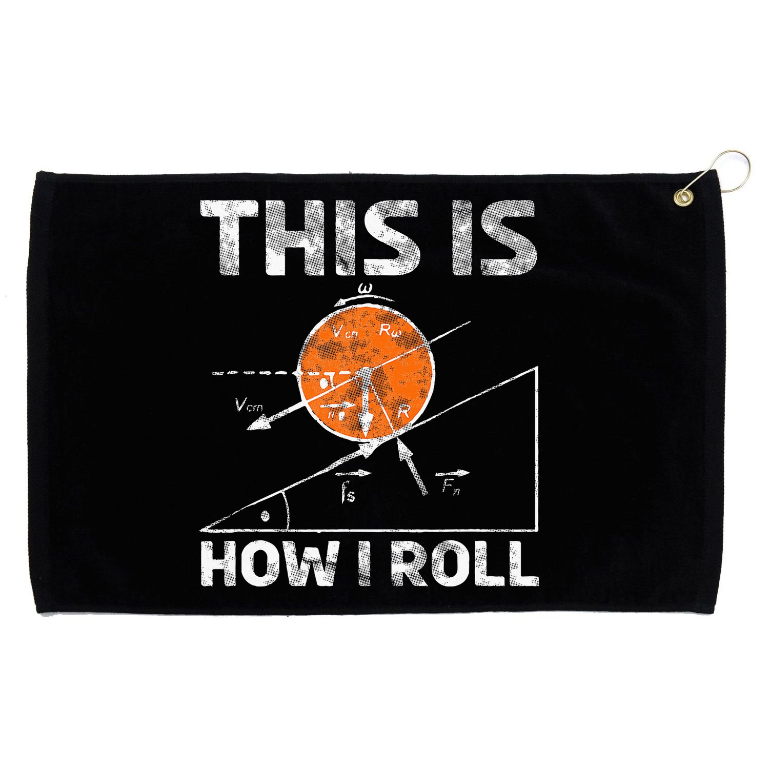 Funny Nerdy Physics Teachers Grommeted Golf Towel